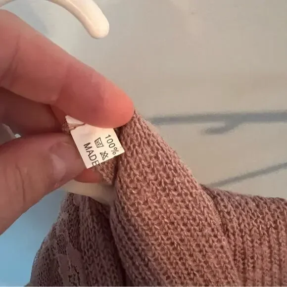 Dusty Pink Lace Overlay Infinity Scarf Circle Scarf - Picture 4 of 5